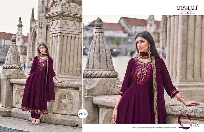 Bibbojaan By Lily And Lali Vichitra Silk Anarkali Style Readymade Suits Wholesale Shop In Surat